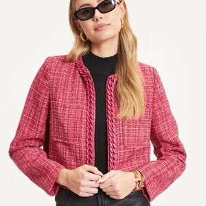 Be Bold Tweed Chain Blazer